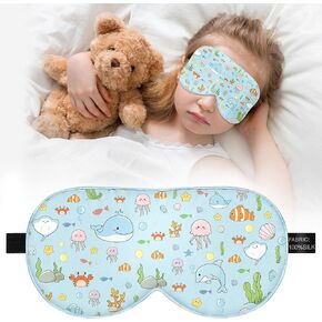 Kids Sleep Mask Eye Cover: 100% Real Natural Pure Silk Eye Mask with Adjustable Strap, Funny Blindfold Kids Eye Mask for Sleeping, Soft & Lightweight Eye Shade for Boys Girls Teens (Space Style)
