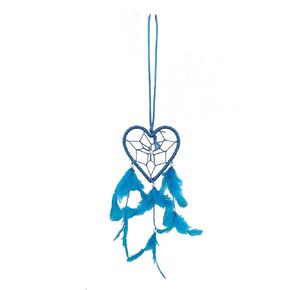 Dream Catchers Wall Decor, Handmade Feather Bedroom Home Car Decor Nursery Room Hanging Decoration (3" Blue Heart)