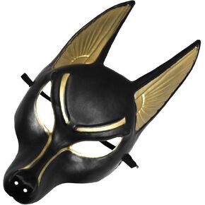 Ciieeo - Adult Mask Plastic Egyptian Anubis Cosplay Mask Egypt The God Costume Accessories Masqurade Halloween Cosplay Party Fancy Dress Photo Prop