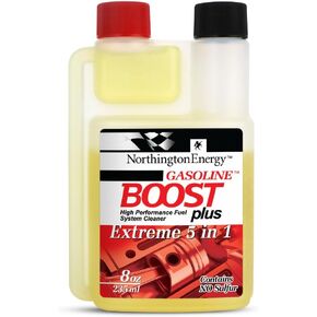 Gasoline Boost Plus 5-in-1 Fuel System Cleaner, 8oz Bottle Treats up to 200 Gallons of Fuel. Cleans Dirty Fuel Injectors, Increases MPG & Restores Engine Performance, No Sulfur, Made in USA
