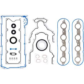 Engine Gasket Set Fits for Chevy LS-based V8 Engines,Oil Pan Gasket,Gen III Valley Cover Gasket,Front Timing Cover Gasket,Rear Main Seal Gasket Set,Valve Cover Gasket,Exhaust Manifold Gasket Set