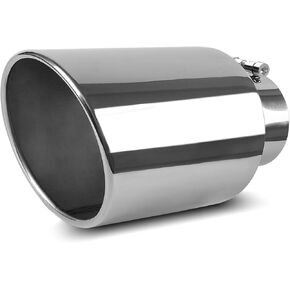 AutoSaver88 5 إلى 8 بوصة طرف العادم ديزل ، 5 "مدخل 8" منفذ 15 "الطول الكلي نصائح العادم المصقول من الفولاذ المقاوم للصدأ ، عالمي ل 5 بوصات قطره ، الترباس على