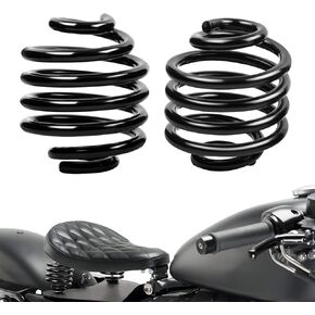 Motorcycle Solo Seat Springs, 2 Inch Seat Spring Bracket Fit for Harley Sportster Softail Dyna Fatboy Bobber Chopper Custom Black