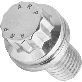 ARP Bolt, 1/2-13 in Thread, 1 in Long, 9/16 in 12 Point Head, Stainless, Polished, Universal, Set of 5