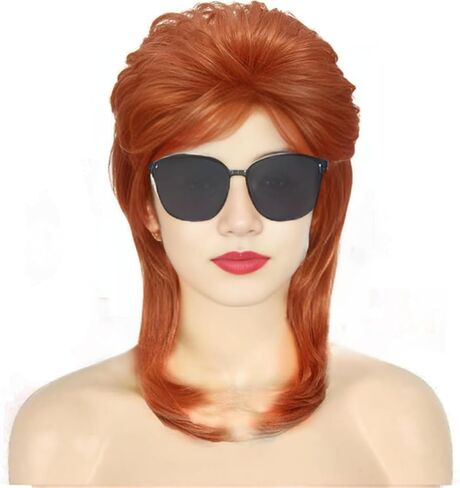 OYSRONG New Men Shoulder-length 80s Multicolor Curly Frizzy Costume Cosplay/daily Fibre Wig (Silver grey) in Kuwait