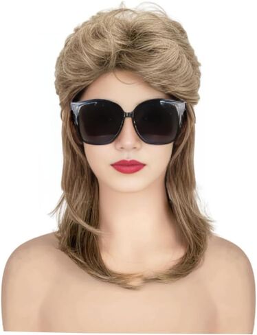 OYSRONG New Men Shoulder-length 80s Multicolor Curly Frizzy Costume Cosplay/daily Fibre Wig (Silver grey) in Kuwait