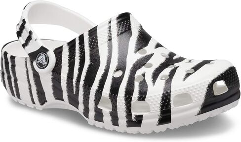 Crocs Unisex-Adult Classic Animal Print Clogs | Zebra and Leopard Shoes, Leopard/Gold, 5 Men/7 Women in Saudi Arabia