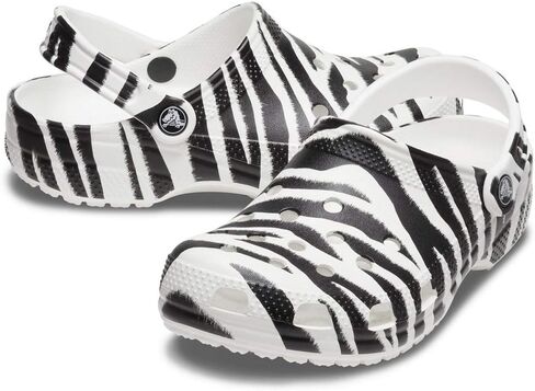 Crocs Unisex-Adult Classic Animal Print Clogs | Zebra and Leopard Shoes, Leopard/Gold, 5 Men/7 Women in Saudi Arabia