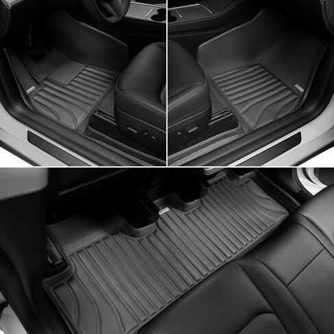 Extreme Coverage Tesla Model 3 Floor Mats 2025 2024 Premium Design Custom Fit 100% Eco-Friendly -All Weather 3D Floor Mats for Tesla Model 3 Highland Cargo Liner Trunk Accessories 6pcs in Saudi Arabia