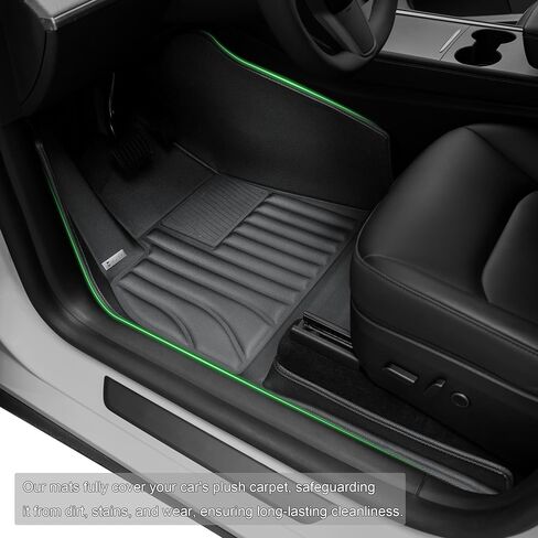 Extreme Coverage Tesla Model 3 Floor Mats 2025 2024 Premium Design Custom Fit 100% Eco-Friendly -All Weather 3D Floor Mats for Tesla Model 3 Highland Cargo Liner Trunk Accessories 6pcs in Saudi Arabia