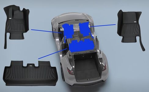 Extreme Coverage Tesla Model 3 Floor Mats 2025 2024 Premium Design Custom Fit 100% Eco-Friendly -All Weather 3D Floor Mats for Tesla Model 3 Highland Cargo Liner Trunk Accessories 6pcs in Saudi Arabia