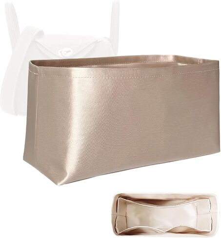 Purse Organizer Insert, Mini Inside Bag Insert Silk Satin Inner Liner Bag In Bag Storage Organizer Insert Small Purse Insert Slim Tote Purse Insert for Hermes Lindy Mini/26/30/34 in Saudi Arabia