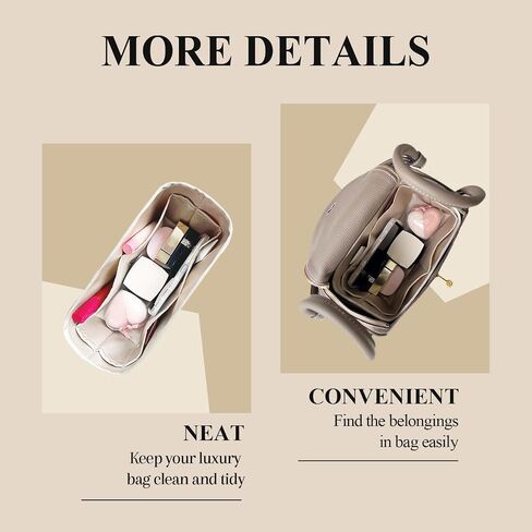 Purse Organizer Insert, Mini Inside Bag Insert Silk Satin Inner Liner Bag In Bag Storage Organizer Insert Small Purse Insert Slim Tote Purse Insert for Hermes Lindy Mini/26/30/34 in Saudi Arabia