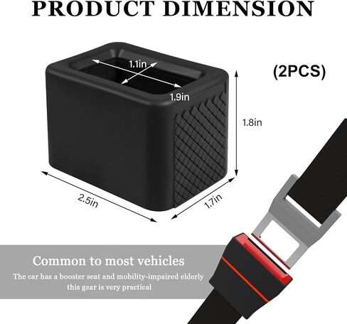 حامل مشبك حزام الأمان 2pcs ، داعم مشبك حزام الأمان السيليكون لجعل الوعاء يقف لسهولة الوصول إليه ، وملحقات مثبتة حزام السلامة غير المنزلق للأطفال والكبار (أسود) in Saudi Arabia