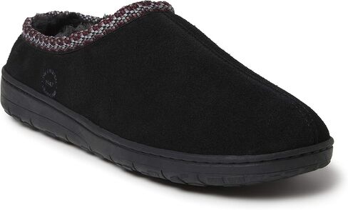 Dearfoams Men's Suede Clog with Woven Accent Slipper in Saudi Arabia