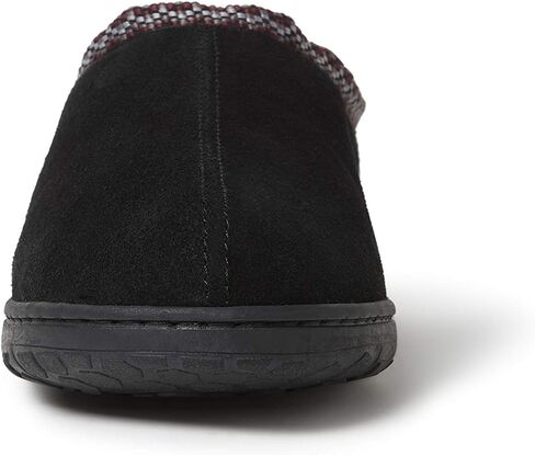 Dearfoams Men's Suede Clog with Woven Accent Slipper in Saudi Arabia