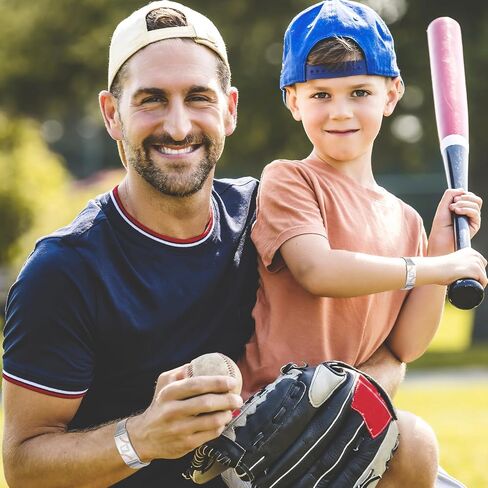 Father's Day Gifts Baseball Initial Bracelet Black/Sliver/Gold Stainless Steel A-Z Letter Charm Bracelets Adjustable Wristbands Baseball Gifts Idea for Players Team Lovers in Saudi Arabia