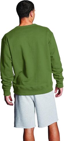 Champion Powerblend Graphic Small Logo Crew Sweatshirt Classic Sky Blue MD in Saudi Arabia