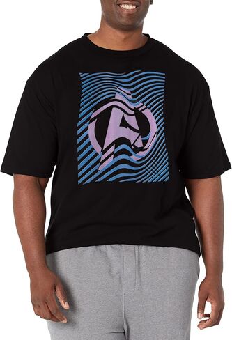 Marvel Big & Tall Classic Wavy Avengers Icon Men's Tops Short Sleeve Tee Shirt, Black, 3X-Large in Saudi Arabia