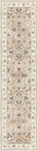 Yamaziot Washable Runner Rug, 2x8 Non-Slip Vintage Floral Hallway Rug with Rubber Backing, Low Pile Non-Shedding Soft Distressed Carpet Runner for Bedroom, Kitchen, Laundry, Entrance in Saudi Arabia