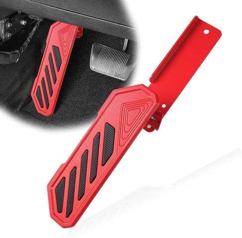 Aluminum Anti-Slip Dead Pedal Driver Foot Rest Pad Fit for 2018-2024 Jeep Wrangler JL JLU 4XE & Jeep Gladiator JT, Adjustable Left Side Kick Panel, Black in Kuwait