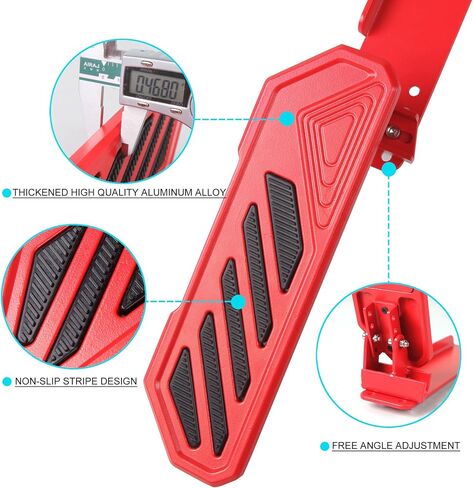 Aluminum Anti-Slip Dead Pedal Driver Foot Rest Pad Fit for 2018-2024 Jeep Wrangler JL JLU 4XE & Jeep Gladiator JT, Adjustable Left Side Kick Panel, Black in Kuwait
