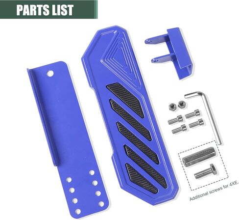 Aluminum Anti-Slip Dead Pedal Driver Foot Rest Pad Fit for 2018-2024 Jeep Wrangler JL JLU 4XE & Jeep Gladiator JT, Adjustable Left Side Kick Panel, Black in Kuwait