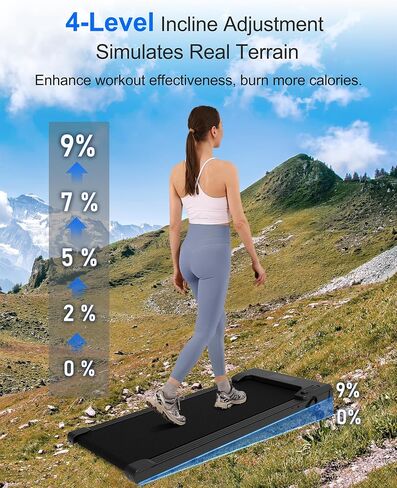 Lichico Walking Pad Under Desk Treadmill，Portable Small Treadmills for Home and Office，Super Quiet Brushless Motorized Walking Jogging Running Machine with Remote Control in Saudi Arabia
