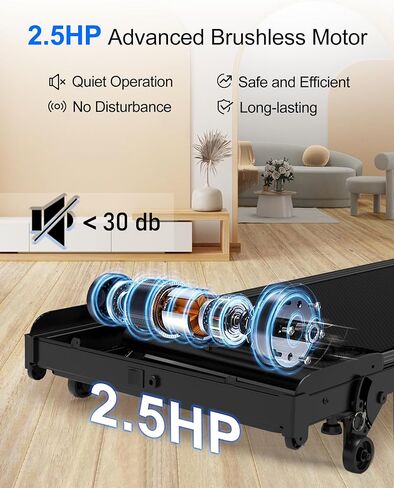 Lichico Walking Pad Under Desk Treadmill，Portable Small Treadmills for Home and Office，Super Quiet Brushless Motorized Walking Jogging Running Machine with Remote Control in Saudi Arabia
