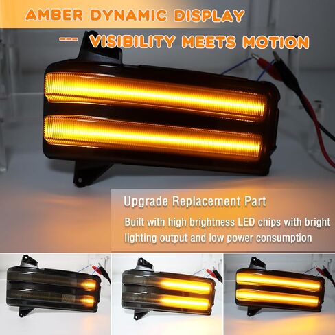 LED Rear Side Mirror Light DRL Amber Sequential Turn Signal Lamp Feature Kit for 2020-2024 Chevy Silverado/GMC Sierra 2500 3500 Pickup Truck,Full LED Side Marker Mirror DRL Lamp,2pc (20-24) in Saudi Arabia