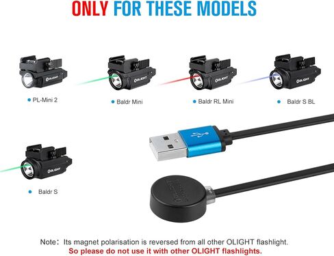 OLIGHT MCC Magnetic Charging Cable ONLY for PL-Mini 2, Baldr Mini, Baldr RL Mini and Baldr S, Using in The Car, or with a Power Bank and Solar Charger in Saudi Arabia