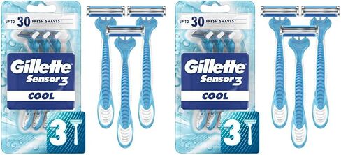 Gillette Sensor3 Cool Men's Disposable Razors in Saudi Arabia