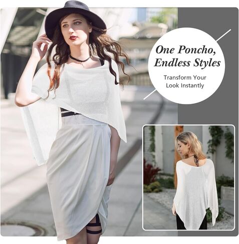 1 Pcs Women Sheer Poncho Shrug Summer Sheer Blouse Top Lightweight Poncho Sheer Bolero for Formal Evening Dress in Saudi Arabia