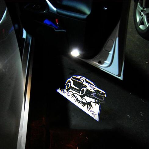 2 PCS LED Car Door Logo Lights Compatible for Highlander XU70 2020-present Courtesy Projector Laser Welcome Light Puddle Lamp Easy Installation Car Accessories (Water) in Saudi Arabia