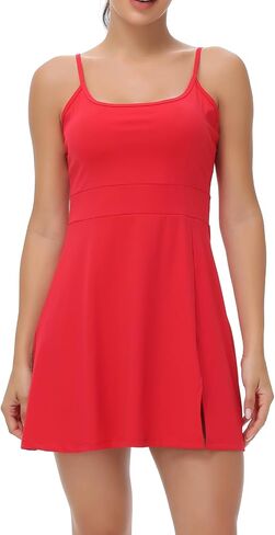 Womens Golf Tennis Dresses Workout Athletic Active Halter Mini Dress with Shorts Pockets Casual Summer Cute Outfits in Saudi Arabia