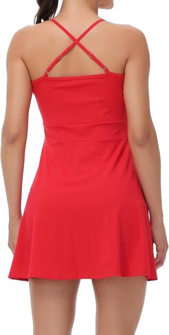 Womens Golf Tennis Dresses Workout Athletic Active Halter Mini Dress with Shorts Pockets Casual Summer Cute Outfits in Saudi Arabia