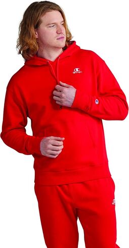 Champion Men's Classic Fleece Po Hood, White, Small in Saudi Arabia