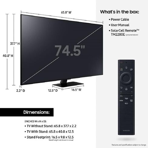 سلسلة سامسونج QLED Q80B مقاس 65 بوصة - تلفزيون ذكي 4K UHD Direct Full Array Quantum HDR 8X مع Alexa مدمج (QN65Q80BAFXZA، موديل 2022) in Kuwait