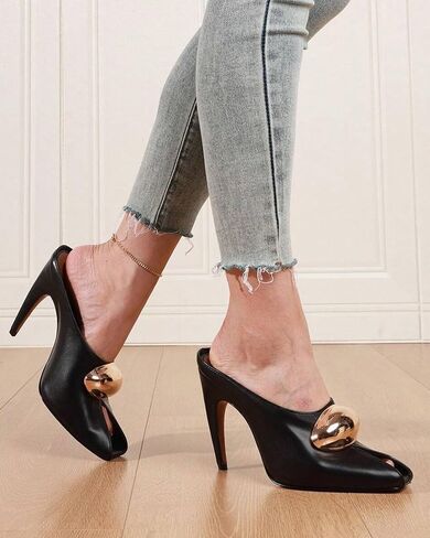Oiamenne Stiletto Heels for Women Peep Toe Heeled Mules Sandals Pointed Toe Pumps High Heeled Sandals for Women Comfortable Casual Wedding Office Dating Dress Shoes in Saudi Arabia
