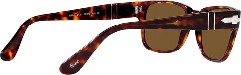 Persol PO3288S Rectangle Sunglasses, TRASPARENT Taupe Grey/Polar Black, 55mm in Kuwait