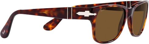 Persol PO3288S Rectangle Sunglasses, TRASPARENT Taupe Grey/Polar Black, 55mm in Kuwait