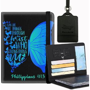 تغطية جواز السفر ومجموعة علامة الأمتعة ، PU Passport حامل سفر سفر Travel Cascase ، Travel RFID حظر جواز السفر محفظة جواز سفر للنساء ، ونقلت ملهمة الفراشة