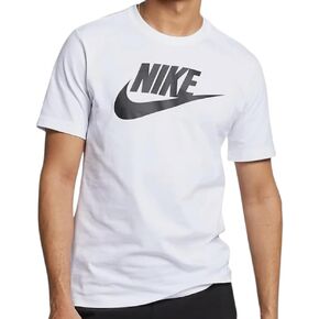 تي شيرت Nike Sportswear بشعار Swoosh للرجال (أبيض/كحلي/برتقالي، X-Large) in Kuwait