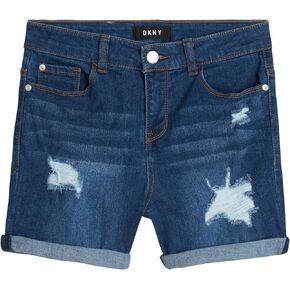 DKNY Girls' Shorts - 5 Pocket Stretch Denim Jeans Shorts (7-10)