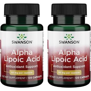 Swanson Alpha Lipoic Acid 50 Milligrams 120 Capsules (2 Pack)