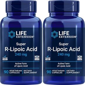 Life Extension Super R-Lipoic Acid 240mg ، 90 Capsules (حزمة 2)