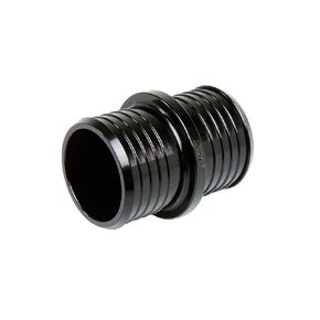 HPS AHU-062-BLK 5/8" Billet 6061 Aluminum Joiner Hose Union Connector, 1-1/2" Length, Black, 16mm OD