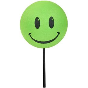 Fun Happy Smiley Face Lime Green Car Decor Antenna Ball Auto Accessory