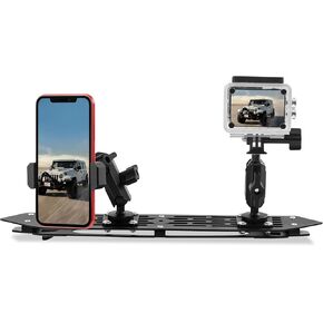 Metal Multi-Device Dash Platform Mount for Jeep Wrangler JL 2018-2023 (Excl