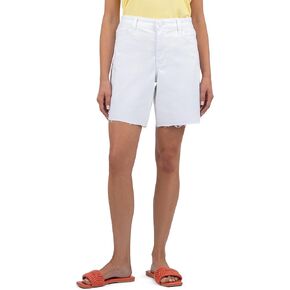 KUT from the Kloth Womens Hailey HIGH Rise Bermuda-Basic RAW Hem Optic White 0 One Size